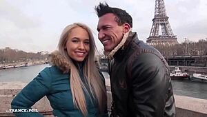 Sextape of Real Couple on Honeymoon in Paris with Oral Action