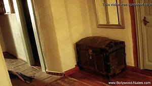 Nude Indian Brunette Dances Sensually, Teasing and Becoming Aroused at Night