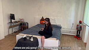 Busty Gothic Witch Performs Anal Sex With Nerdy Virgin On Halloween.