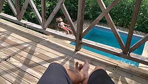 I’m banging my sister-in-law on balcony while wife tans