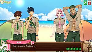 game friends camp episode 20 - joke with photo russian voice acting 😄