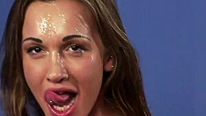 Busty Inked Britt Demands Cock and Facial. Close-Up Action in Stockings.