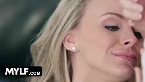 Milfă gorgeous Pristine Edge futută hard de studentul ei nerăbdător