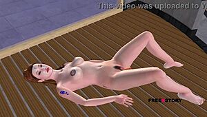 hey, check out this teen girl masturbating with a carrot in 3d anime?