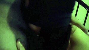 Tiny Filipina Screws Hard and Swallows Cum in Dirty Garage