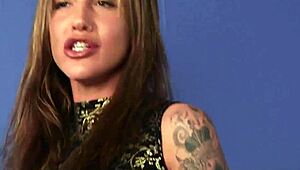 Busty Inked Britt Demands Cock and Facial. Close-Up Action in Stockings.