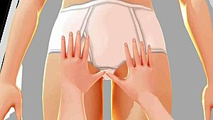 Japanese anime girl Mia plays perverted nurse with doctor