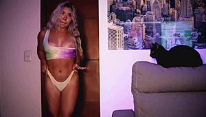 Chubby Colombian Blonde Sucks Cock And Fucks In Doggy With Stepbrother