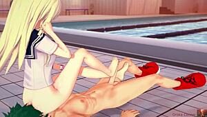 fucking at the pool with petite blonde in koikatsu hentai game 😍