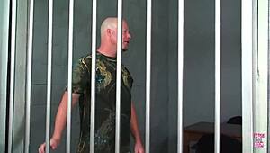 how did he get banged by sexy cop after pissing outside?