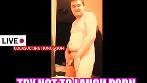 try not to laugh at this silly gay cocksucking scene with the homogoon! it's hilarious and hot!