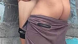 Brunette Neighbor with Brown Eyes Pinned Against the Wall