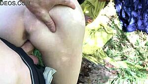 Nympho Teen Screwed by Woodcutter in Wild Forest