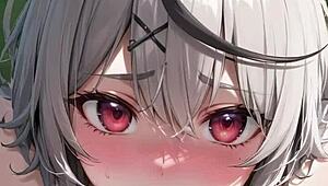 3d animated couple plays hard with monster cock while watched, featuring pussy masturbation and asmr sounds