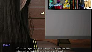 Damien drives everyone in the 3D game