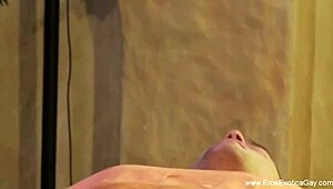 a relaxing massage turns into anal pleasure for gay lovers.