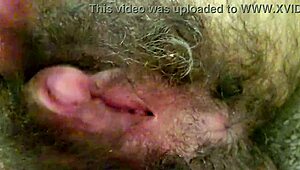 Close-Up Fingering Of My Hairy Slutty Pussy Hole