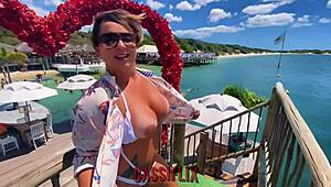 blonde polaca invites you to enjoy outdoor milf action on cassiflix