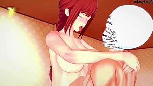 Makima chained in pov bondage sex