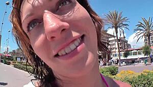 Piercing pussy fucked in Mallorca vacation