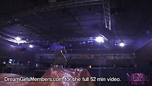 Snuck into a night club, now she's dancing naked for me