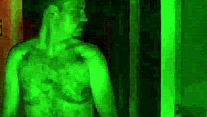 Randy gay bear roughly fucks and destroys tight butt bareback in shower