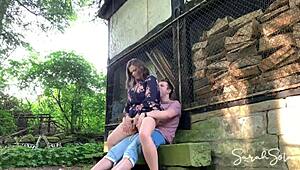 Fucking in an Abandoned Barnyard for Wild Outdoor Sex