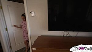 Getting comforted by stepdaughter with big cock after being fired