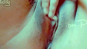 Intense emotions during closeup fingering and rubbing of amateur girlfriend's shaved pussy