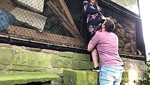 Fucking in an Abandoned Barnyard for Wild Outdoor Sex