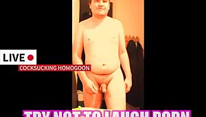 try not to laugh at this silly gay cocksucking scene with the homogoon! it's hilarious and hot!