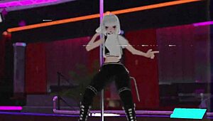 vrchat pole dancing in virtual world