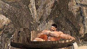 Handsome Mega Hunk Cam Heyward Relaxes At Spa Retreat