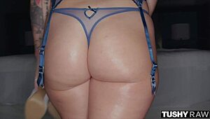 TushyRaw Blonde Alex Stretches Her Tight Ass Wide for Gaping Action