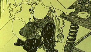 Vintage Erotic Anime Drawing from Retro Comic Collection