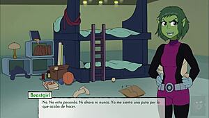 kitten breaks starfire's ass with anal beast, raven waits to get fucked in 18titans chapter 3