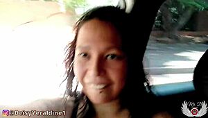Outdoor Exhibitionism In Streets Showing Tits And Ass To Unknown Men Deisyyeraldine Drives Around City