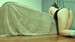 Sexy Brunette MASTURBATES ANAL with DILDO to MASSIVE ORGASM