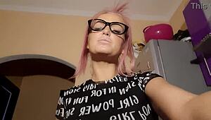 I'm your mistress, giving you these fuck instructions with my feet and stockings on.