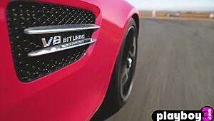 alexandra tyler poses naked outdoors, showing off her perfect boobs