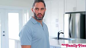 katie kush seduces stepdad to empty balls in panties