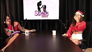 Damn, older swingers rock! Jujube Delícia in sheer red for Christmas?