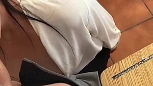 Student Fucks Mexican Milf Teacher in Classroom