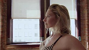 Petite Blonde Yoga Babe Orgasms During Masturbation