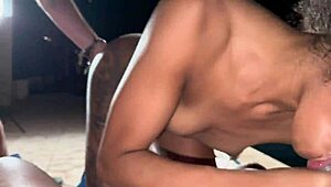 Interracial foursome swaps cocks and pussy roughly in pool party pov