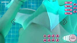 Hot futanari fucks near pool