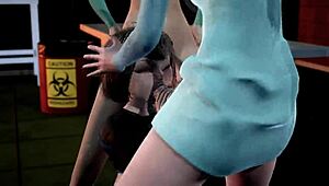 Mavis enjoys a threesome with princesses Elsa and Anna
