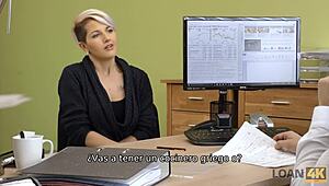 uh, this curvy chica got down hard for loan4k cash during interview... damn!
