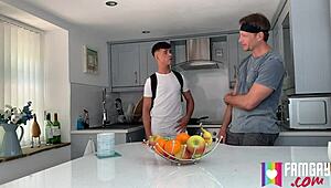 foot massage turns into gay cock ass fucking?