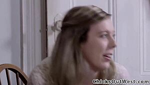 Real hairy Aussie fingers in lesbian masturbation scenes.